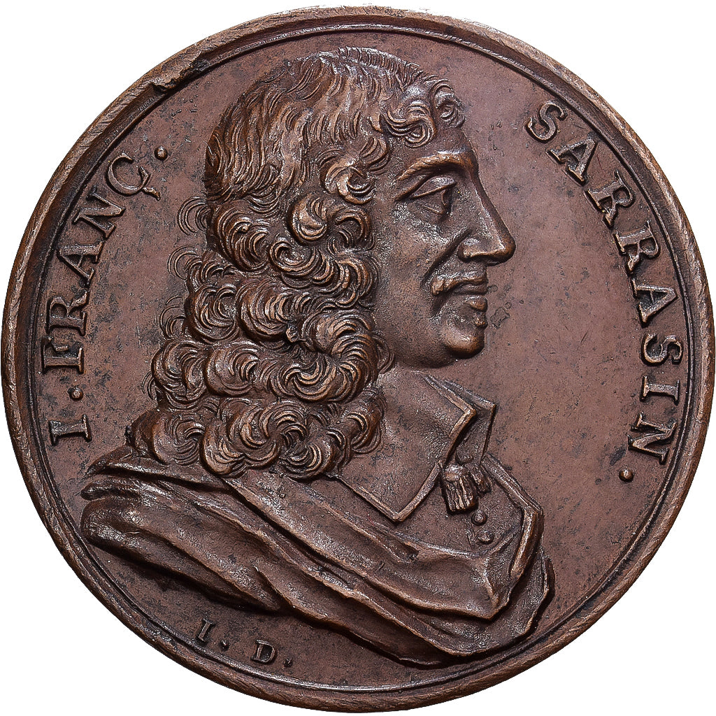 France, Medal, Jean-François Sarasin, 1657, Bronze, Dassier, MS(60-62)