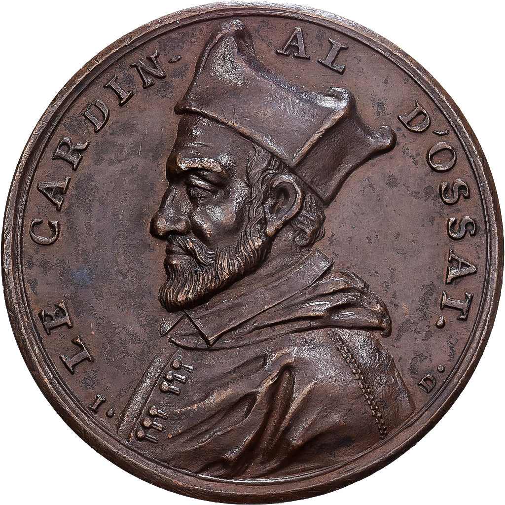 France, Medal, CARDINAL D'OSSAT, 1604, Bronze, Dassier, MS(60-62)