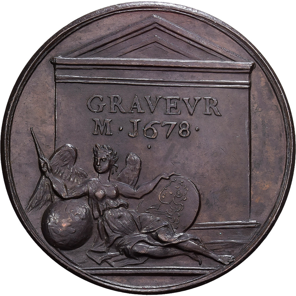 Frankrijk, Medaille, ROBERT NANTEUIL, 1678, Bronzen, Dassier, PR+
