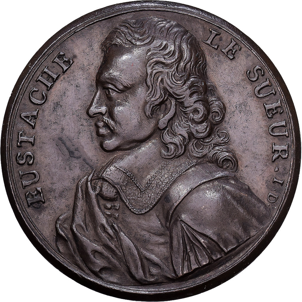 Francia, medaglia, EUSTACHE LE SUEUR, 1655, Bronzo, Dassier, SPL