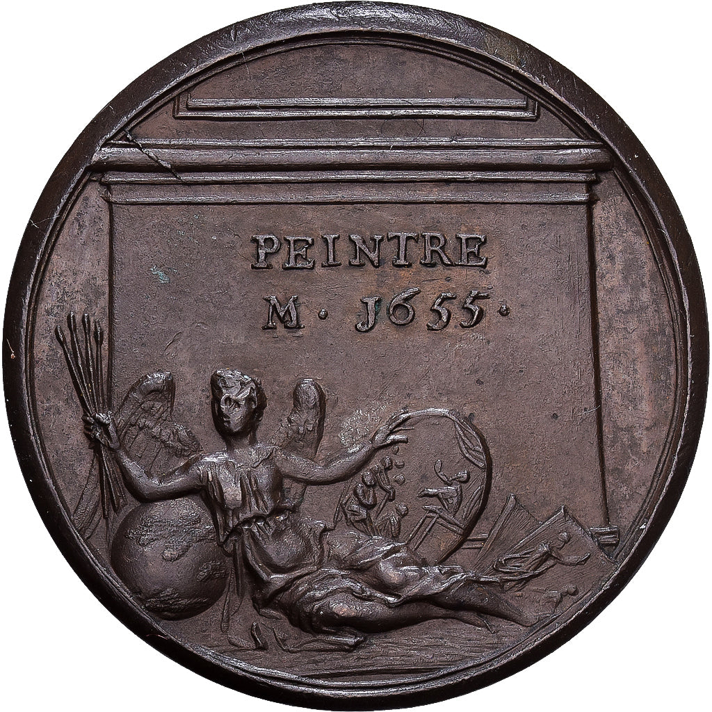 Francia, medaglia, EUSTACHE LE SUEUR, 1655, Bronzo, Dassier, SPL