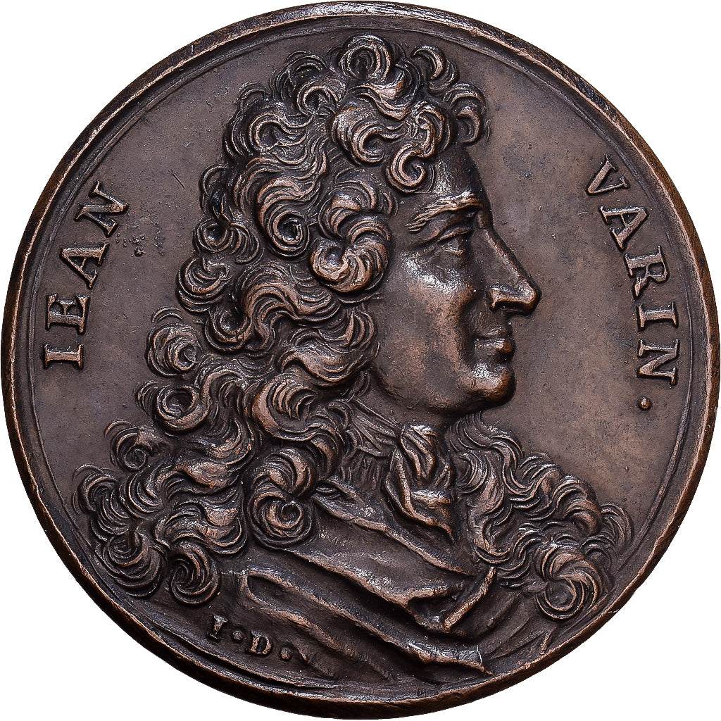 Francia, medaglia, JEAN VARIN, 1675, Bronzo, Dassier, SPL, Feuardent:5696