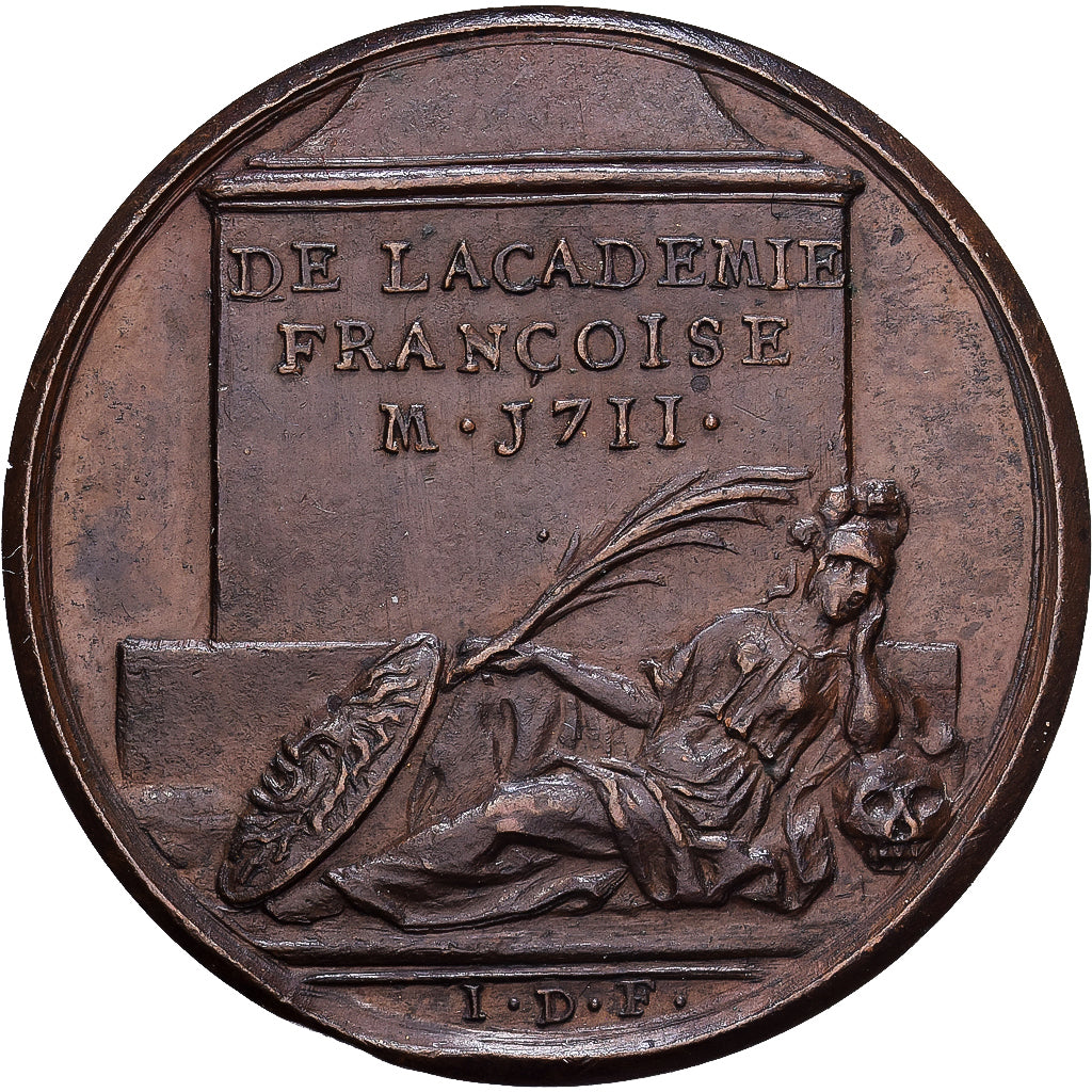 Francia, medaglia, NICOLAS BOILEAU DIT DESPREAUX, 1711, Bronzo, Dassier, SPL