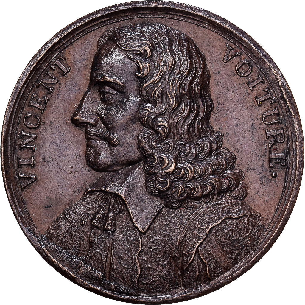 France, Médaille, Vincent Voiture, 1648, Bronze, SUP+, Dassier, Feuardent:6686