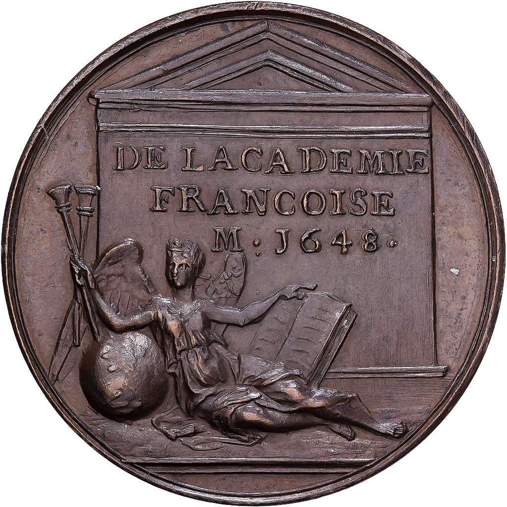France, Médaille, Vincent Voiture, 1648, Bronze, SUP+, Dassier, Feuardent:6686