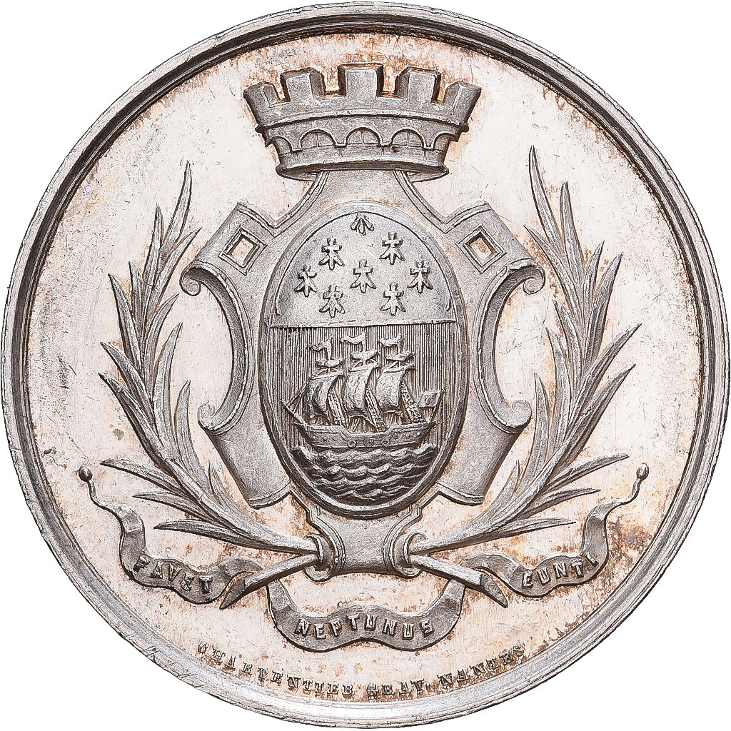 Francia, medaglia, Tribunal de Commerce de Nantes, 1860-1880, Argento