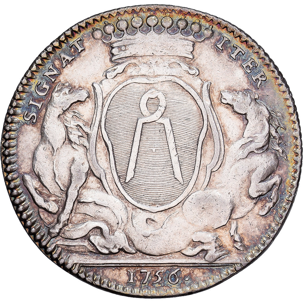 Francia, medaglia, Echevins et Maires de Nantes, J.B Gellée de Prémion, 1756