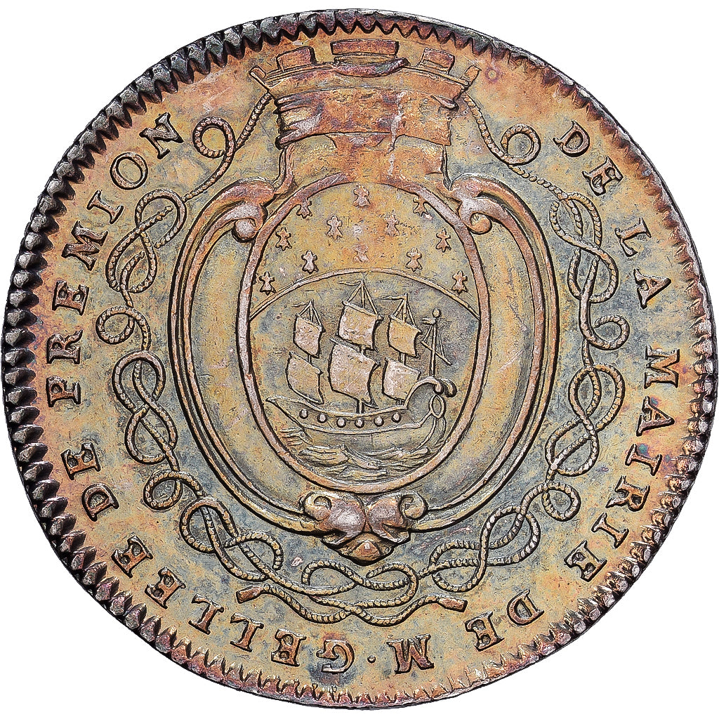 Francia, medaglia, Echevins et Maires de Nantes, J.B Gellée de Prémion, 1756