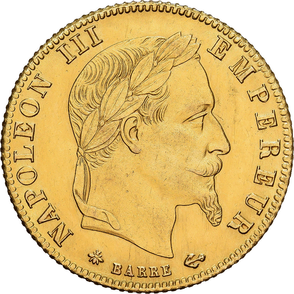 France, Napoleon III, 5 Francs, Napoléon III, 1868, Paris, Gold, AU(55-58)