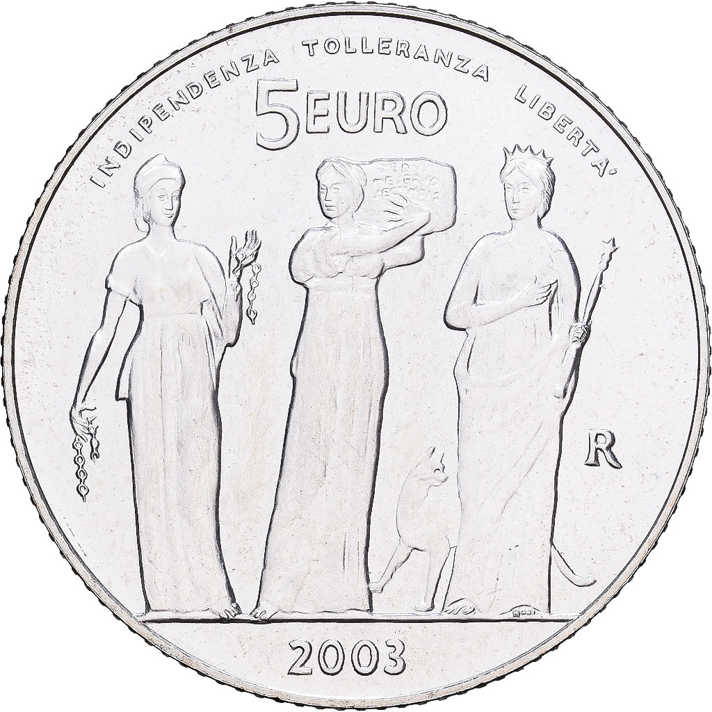 Saint-Marin, 5 Euro, 2003, Rome, Argent, SUP, KM:452
