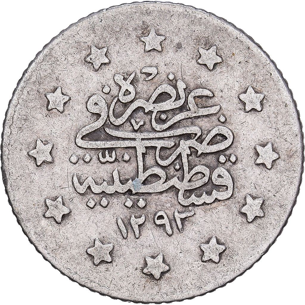 Türkei, Abdul Hamid II, Kurush, 1901 (AH 1293/27), Qustantiniyah, Silber, S+