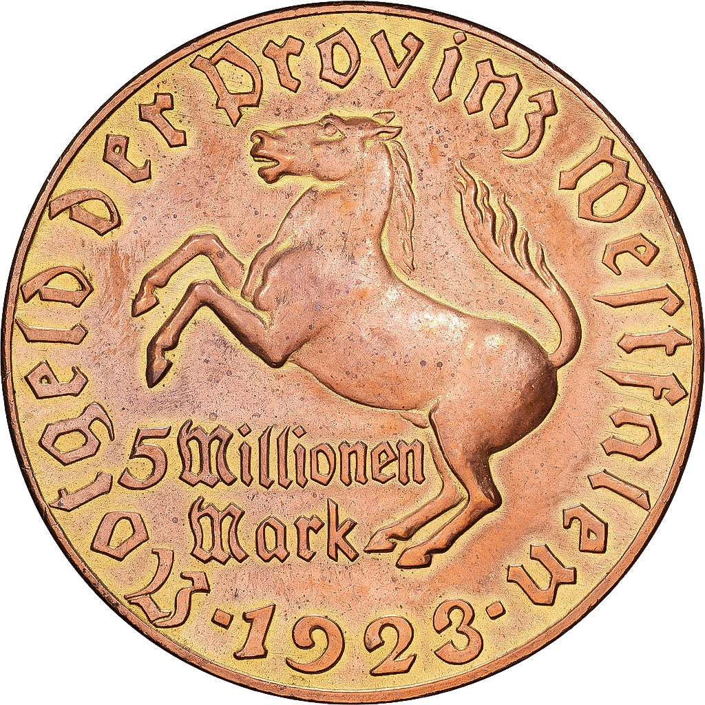 Deutschland, 5 Millionen Mark, 1923, Bronze, SS+