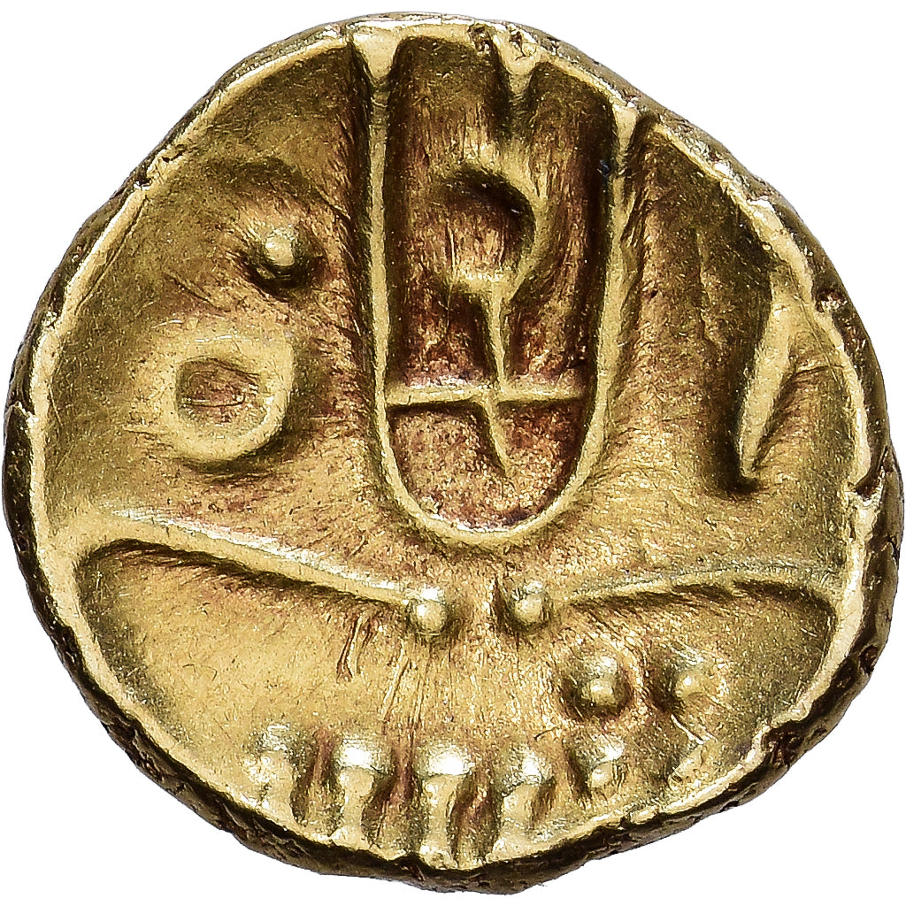 India, Fanam, 1820-1830, Goud, ZF, KM:280