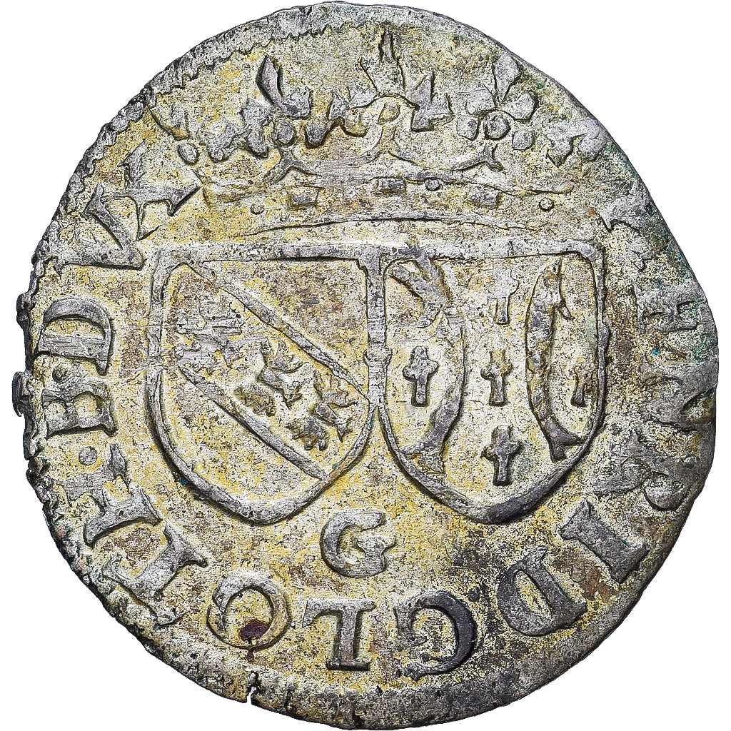 Duchy of Lorraine, Henri II, Double Denier, Nancy, Silber, SS, Boudeau:1550