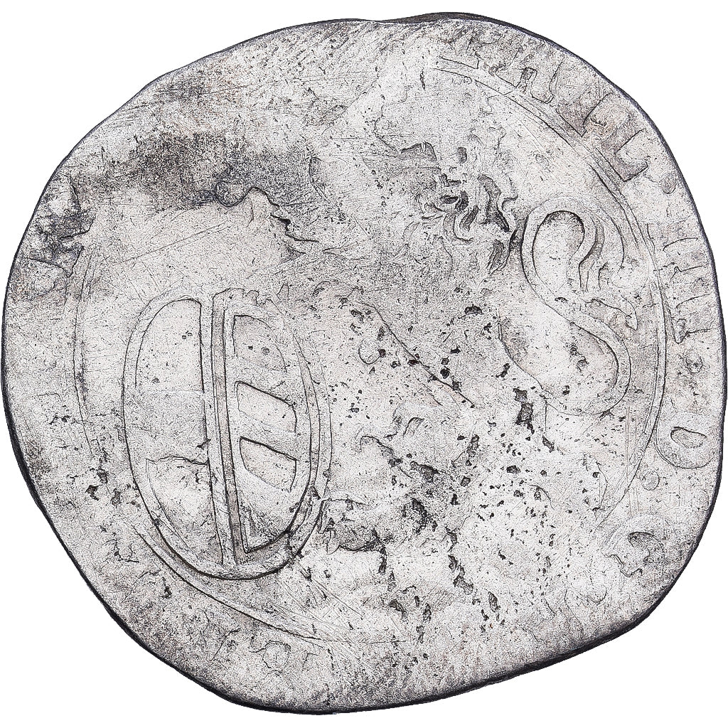 Países Bajos españoles, Escalin, 1624, Plata, BC+
