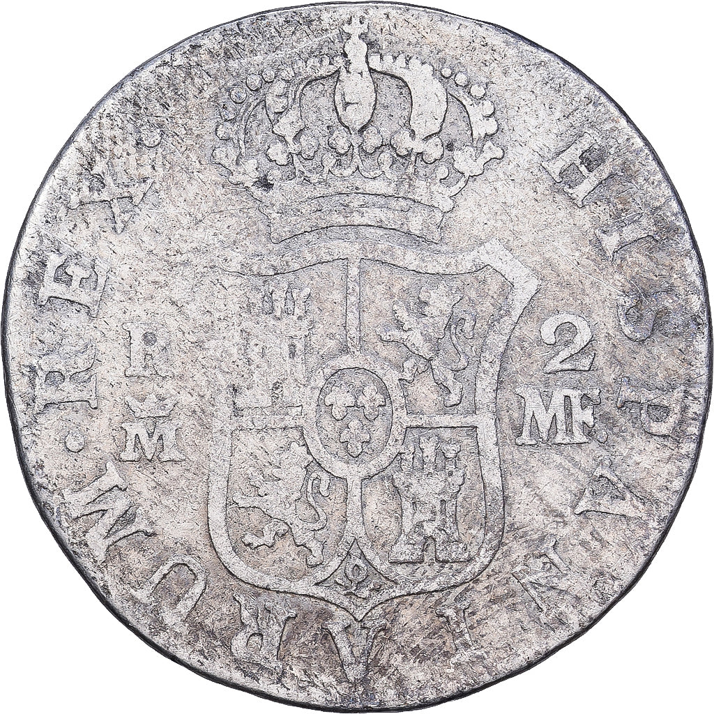 España, Charles IV, 2 Reales, 1789, Madrid, Plata, BC+, KM:430.1