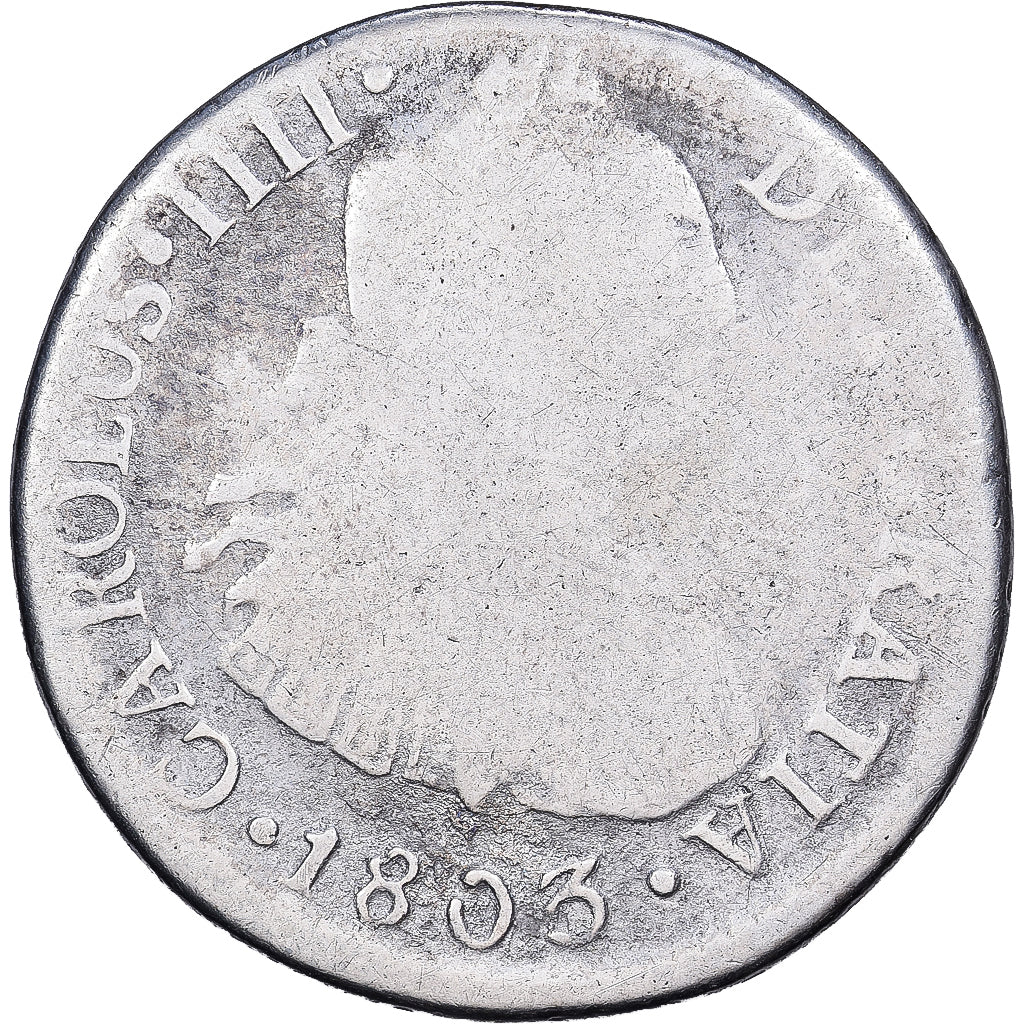 Peru, 2 Reales, 1803, Lima, Silver, VF(20-25), KM:95