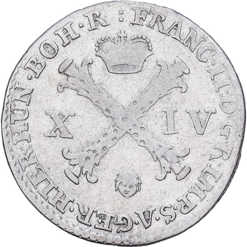 Spanische Niederlande, Franz II, 14 Liards, 14 Oorden, 1793, Brussels, Silber