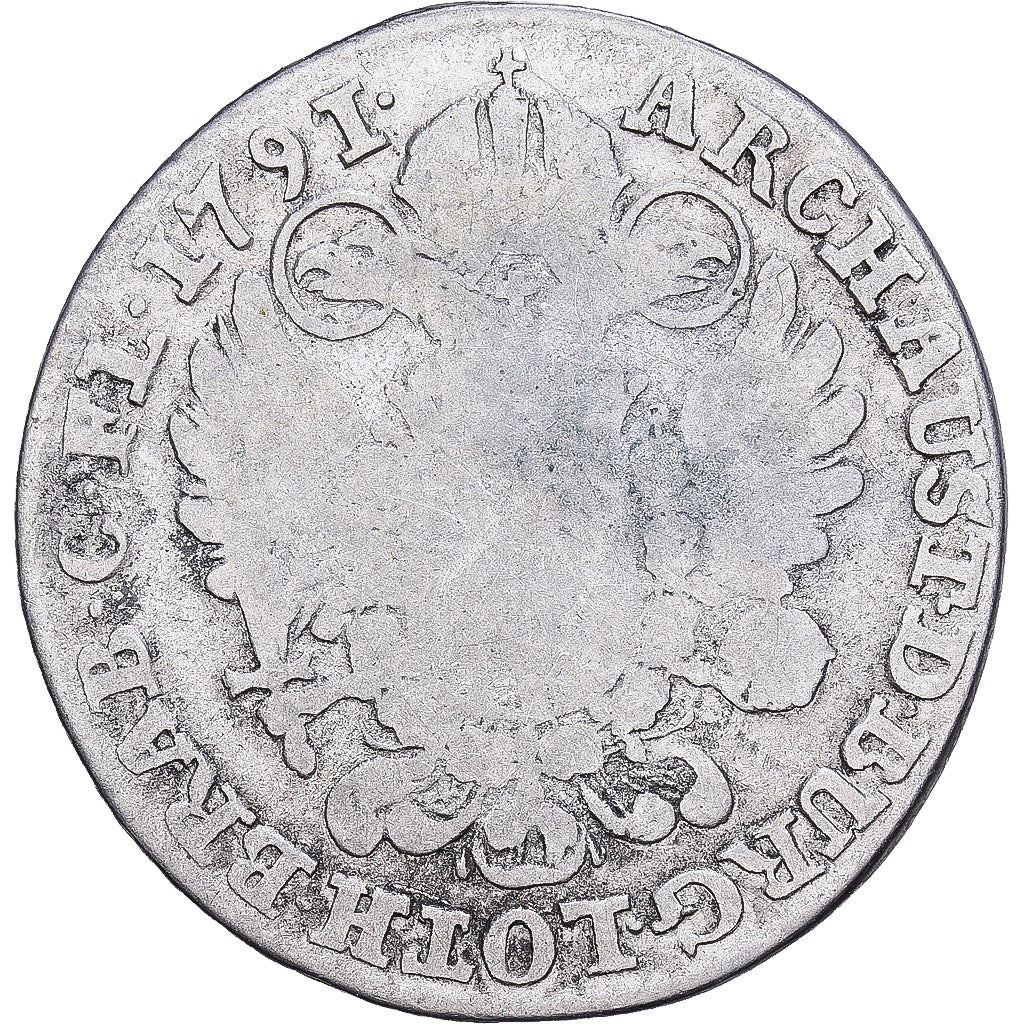 Spanische Niederlande, Leopold II, 14 Liards, 14 Oorden, 1791, Brussels, Billon