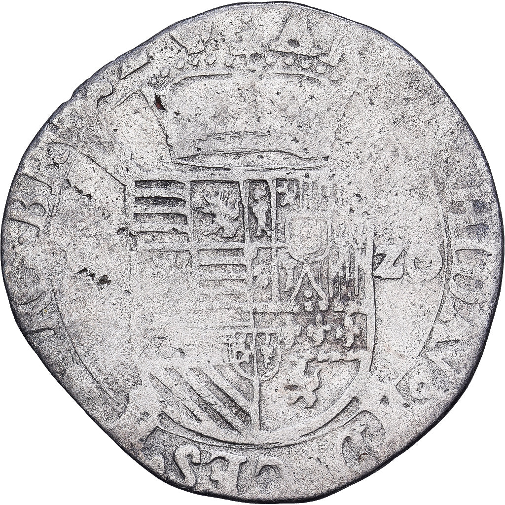 Países Baixos Espanhóis, Albert & Isabella, Escalin, 1620, Antwerp, Prata
