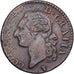 France, Louis XVI, Sol, Sol ou sou, 1780, Limoges, Copper, VF(30-35)