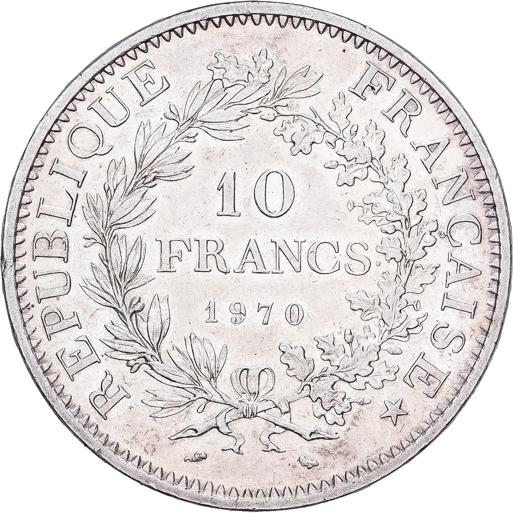 Francia, 10 Francs, Hercule, 1970, Paris, Plata, EBC, KM:932
