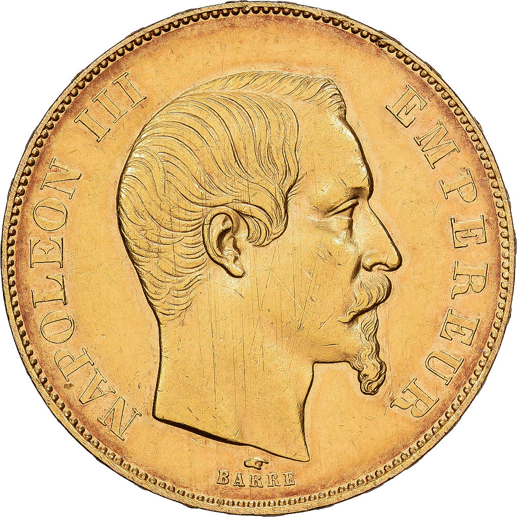 Frankrijk, Napoleon III, 50 Francs, Napoléon III, 1856, Paris, Goud, ZF+