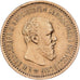 Russia, Alexander III, 5 Roubles, 1890, St. Petersburg, Oro, BB, KM:42
