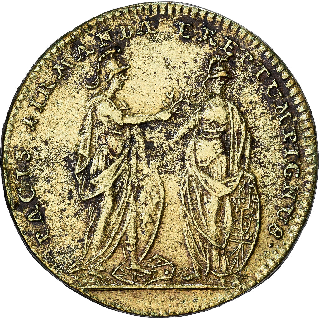 Frankreich, betaalpenning, Louis XV, Prise de Fontarabie, 1719, Messing, S+