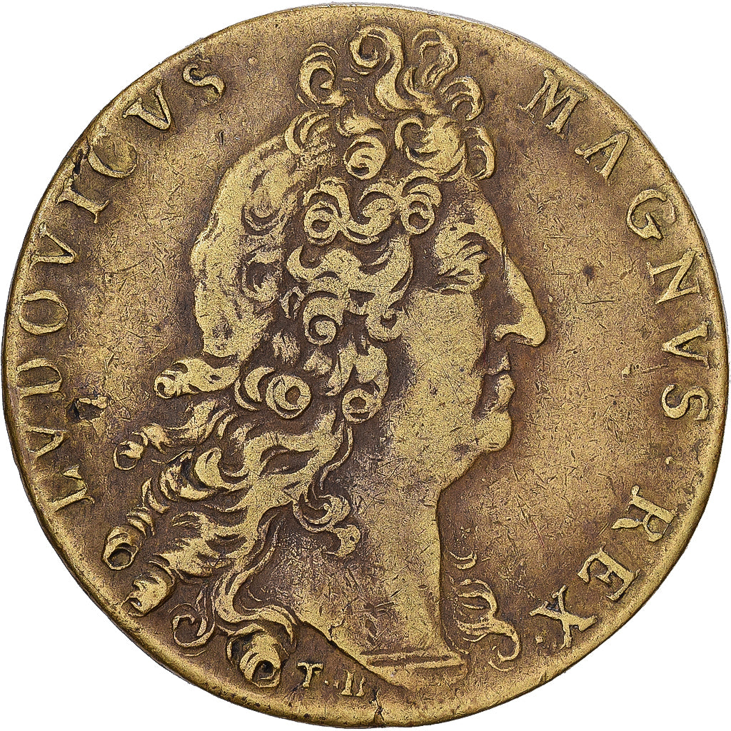 Frankreich, betaalpenning, Louis XIV, Et Victor Fulmina Ponit, 1698, Messing, S+