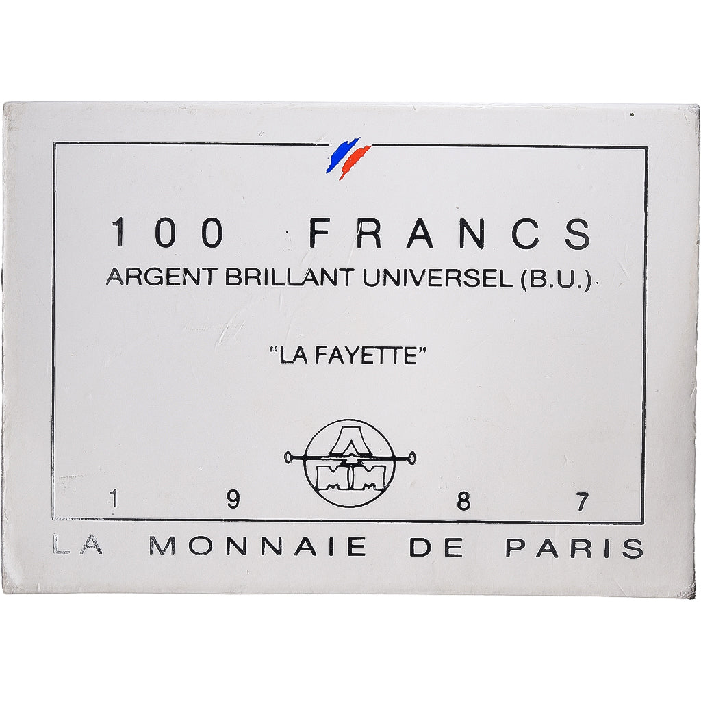 Francia, 100 Francs, 1987, Paris, Plata, MS 62, KM:962a