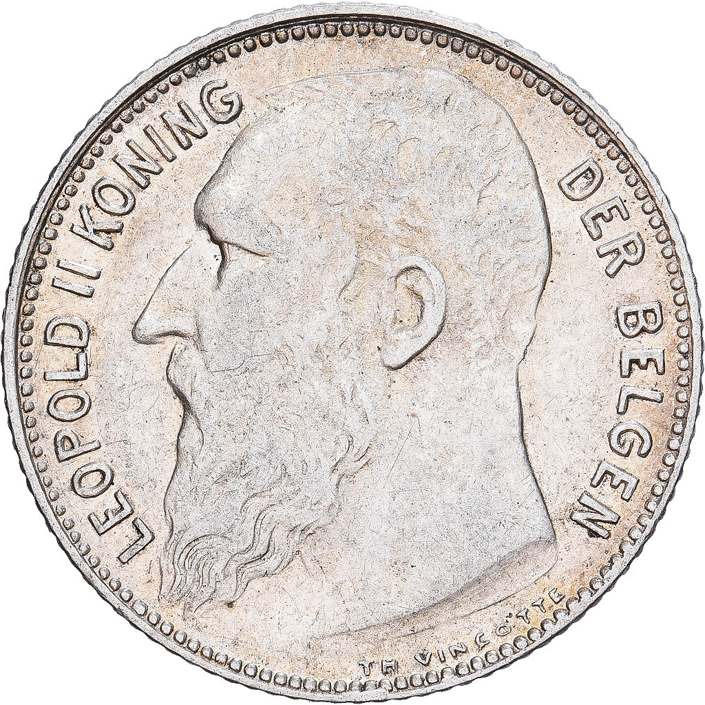 Belgium, Franc, 1909, Silver, EF(40-45), KM:57.1