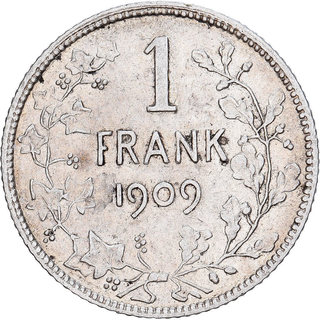 Belgium, Franc, 1909, Silver, EF(40-45), KM:57.1