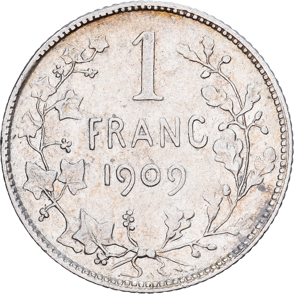 Belgium, Franc, 1909, Brussels, Silver, EF(40-45), KM:56.1