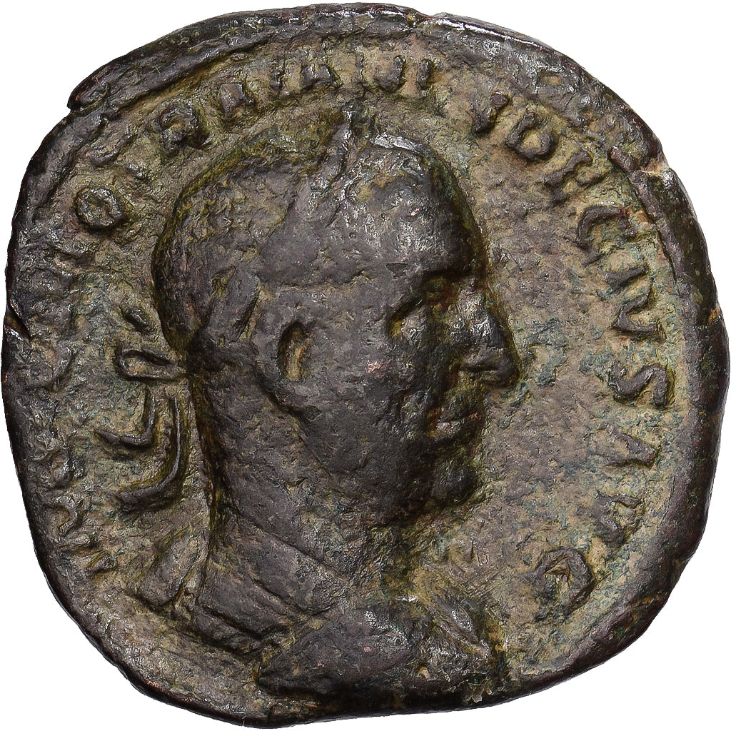 Roman Empire, Trajan Decius, Sestertius, 249-250, Rome, Brązowy, VF(30-35)