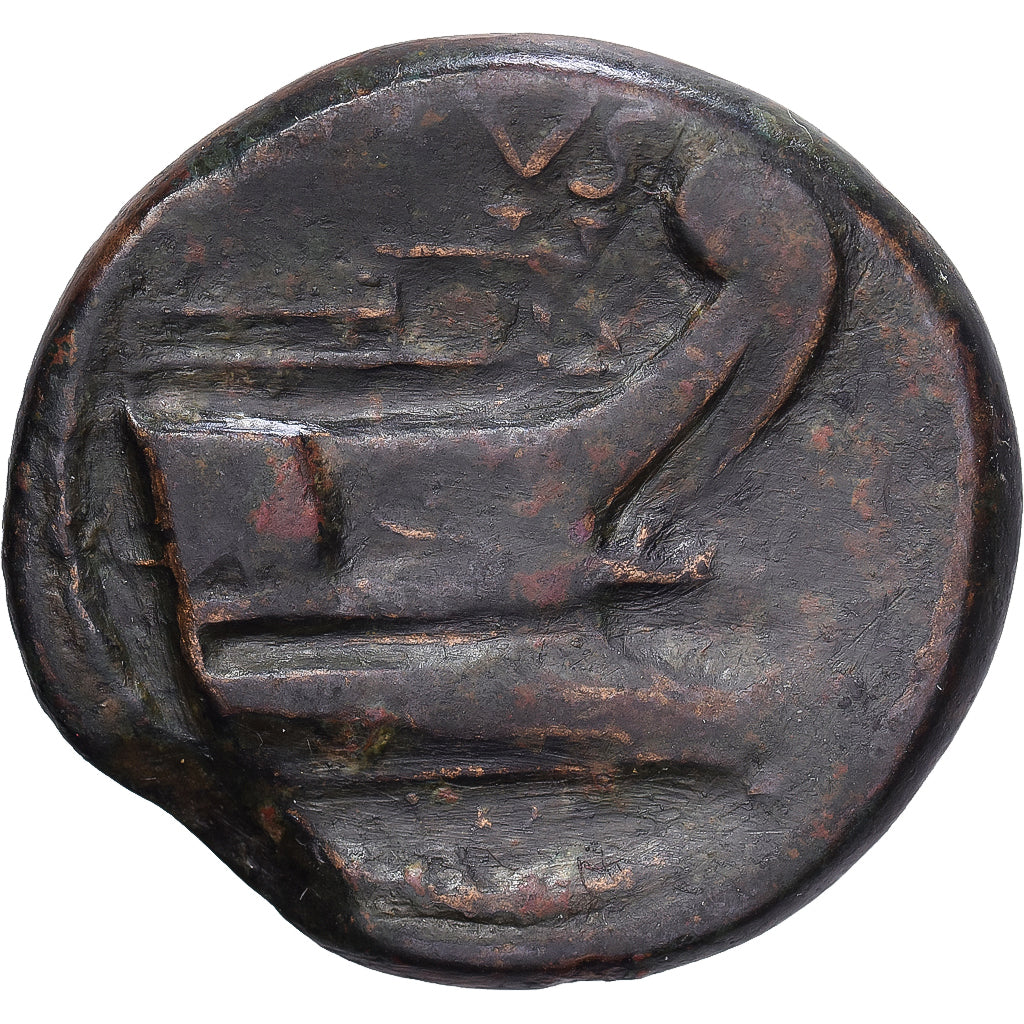 Roman Republic, Sextus Pompey, As, 45 BC, Bronzen, FR+