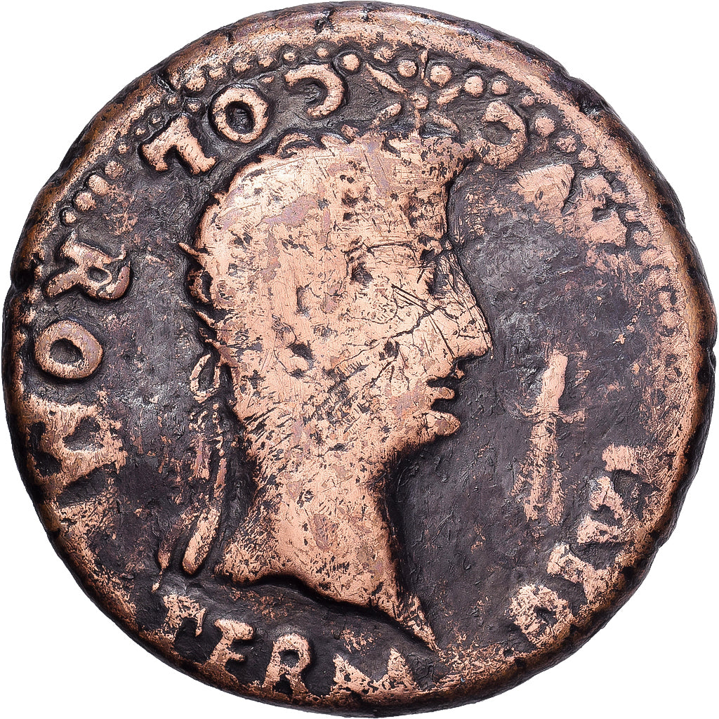 Hispania, Divus Augustus, Sestertius, 20-29, Colonia Romula, Bronzen, FR