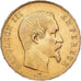 França, Napoleon III, 50 Francs, Napoléon III, 1857, Paris, Dourado