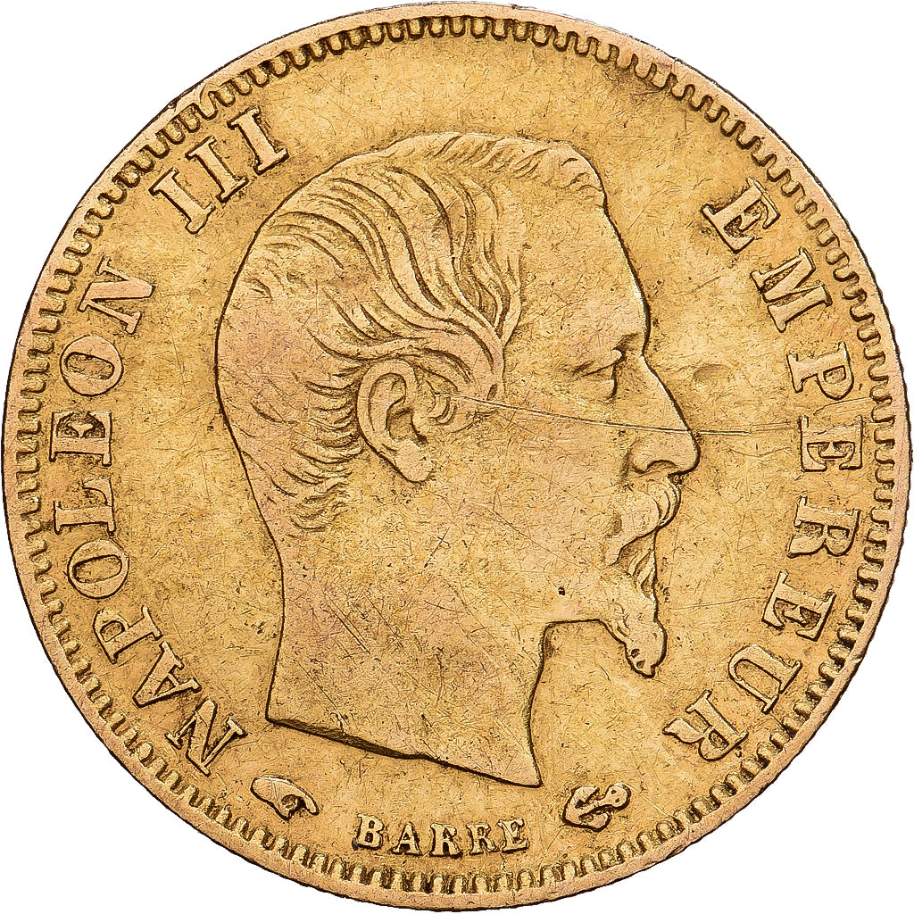 France, Napoleon III, 5 Francs, Napoléon III, 1859, Paris, Gold, VF(30-35)