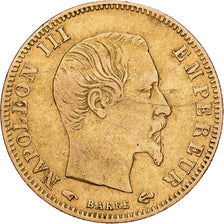 Francja, Napoleon III, 5 Francs, Napoléon III, 1859, Paris, Złoto, VF(30-35)
