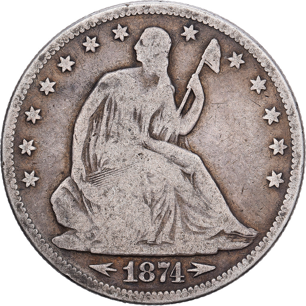 Estados Unidos da América, Half Dollar, Seated Liberty Half Dollar, 1874