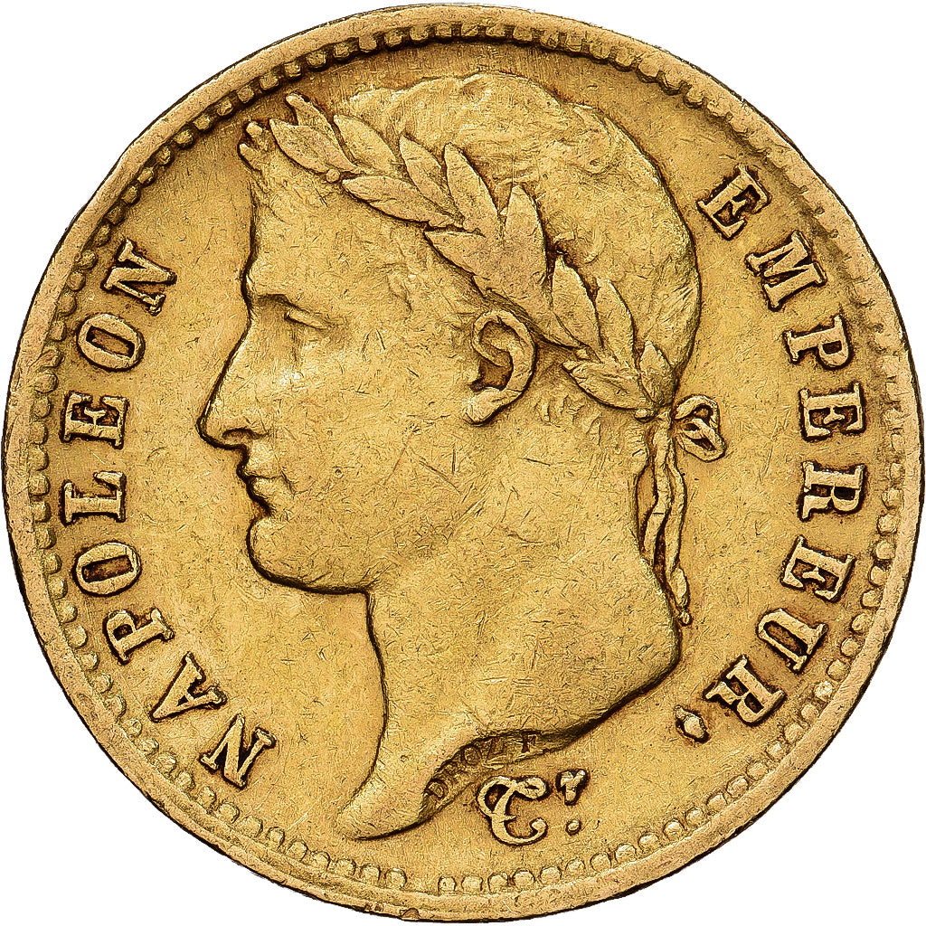Francia, 20 Francs, Napoléon I, 1811, Lille, Oro, MBC, KM:695.10