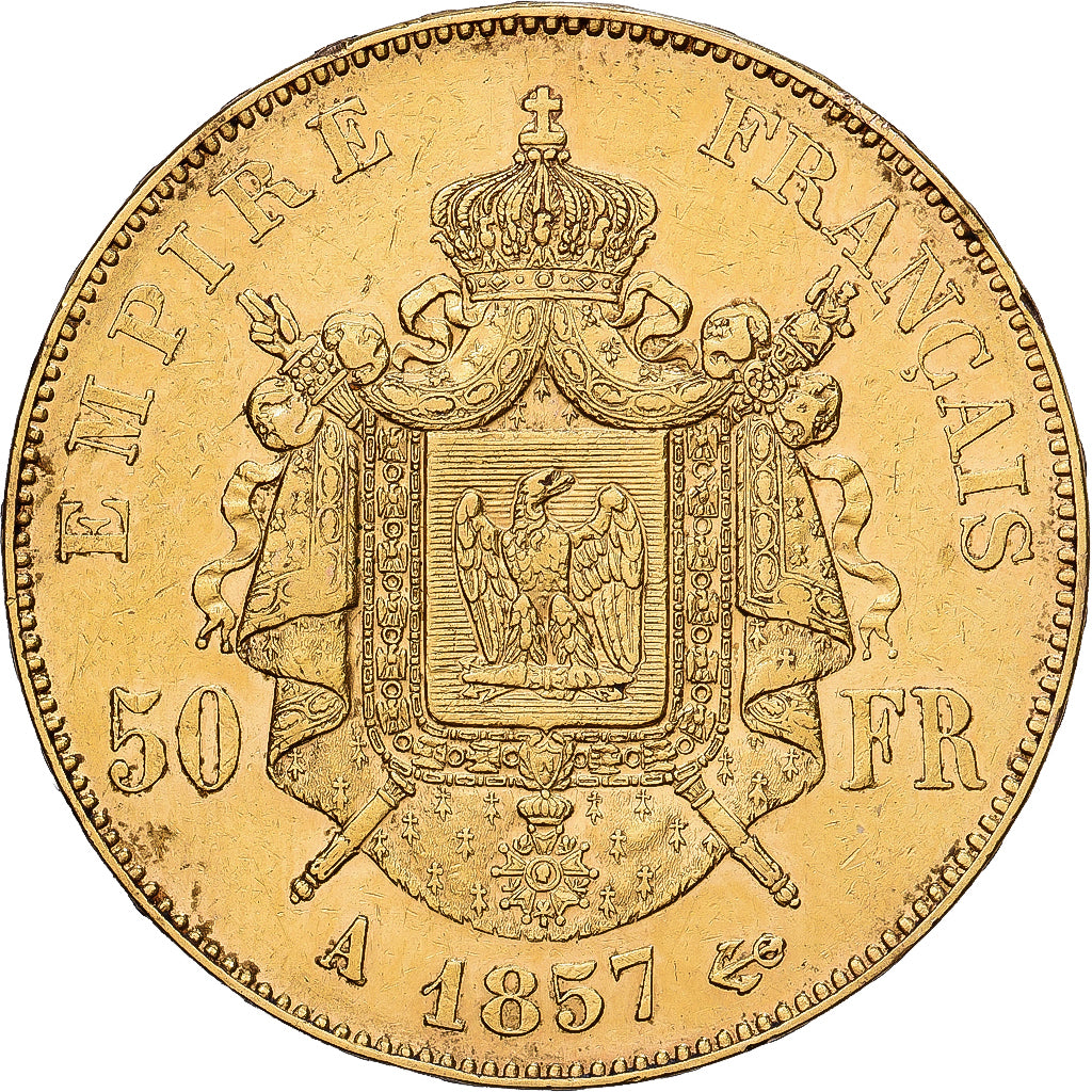 France, Napoléon III, 50 Francs, 1857, Paris, Or, TTB, KM:785.1
