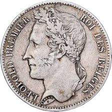 België, Leopold I, 5 Francs, 5 Frank, 1848, Bruxelles, Zilver, FR+, KM:3.2