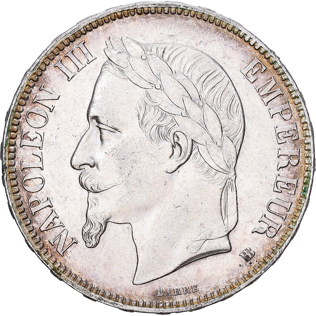 Frankreich, 5 Francs, Napoléon III, 1868, Strasbourg, Silber, VZ, KM:799.2