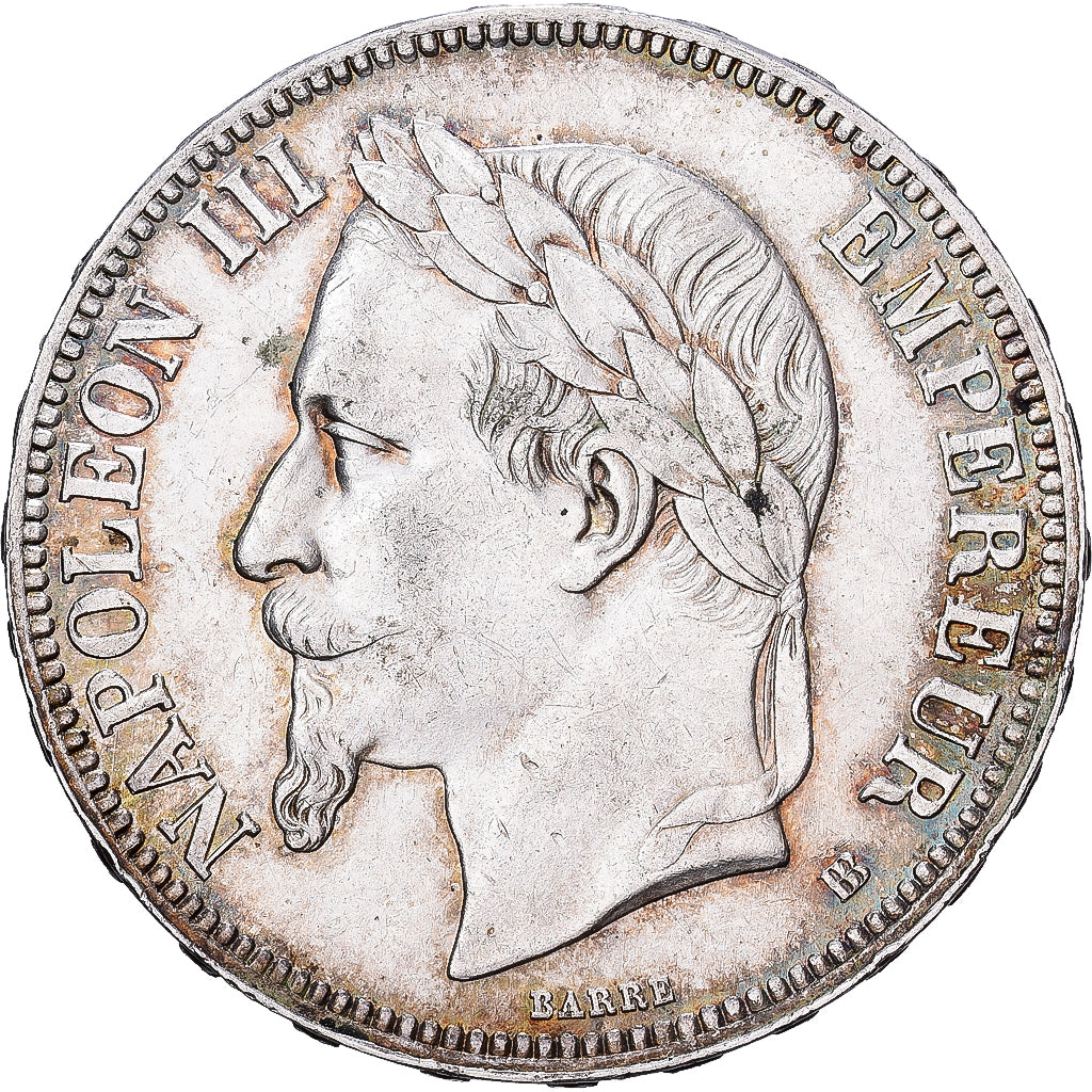 France, 5 Francs, Napoléon III, 1867, Strasbourg, Argent, SUP, KM:799.2