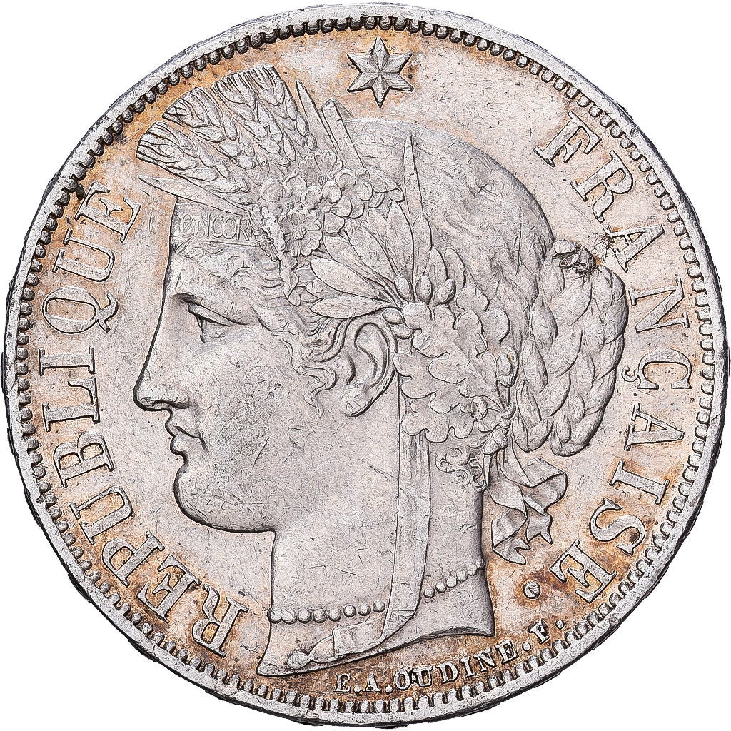 France, 5 Francs, Cérès, 1870, Paris, Argent, SUP, KM:818.1