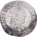 France, Henri III, 1/4 Franc, 1590, Toulouse, Silver, VF(30-35)