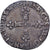 France, 1/4 Ecu croix de face, 1582, Saint Lô, Silver, AU(50-53)
