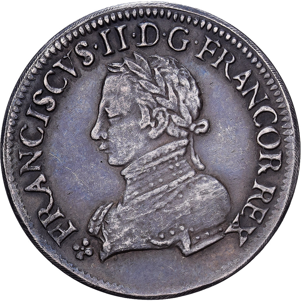 Frankreich, betaalpenning, François II, 1559, Silber, Le sacre à REIMS, SS+